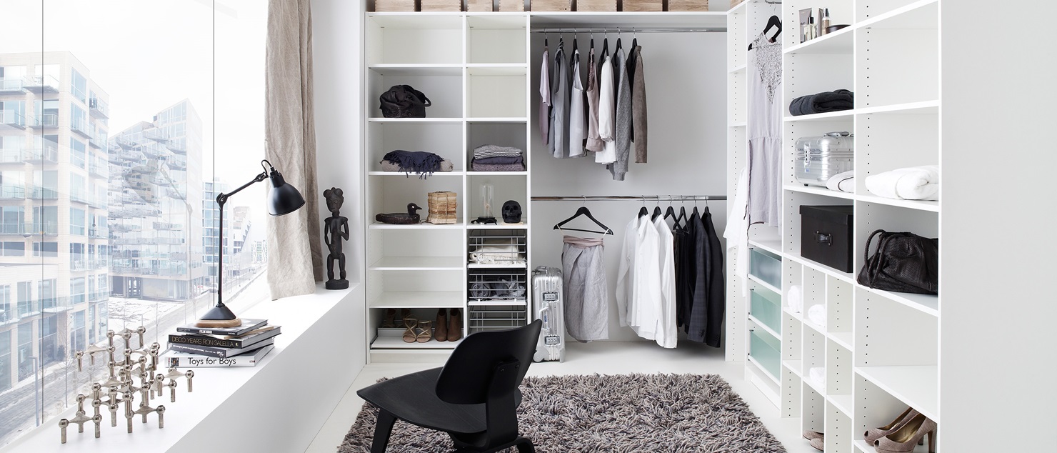 Billig inredning walk in cloaset – walk in closet